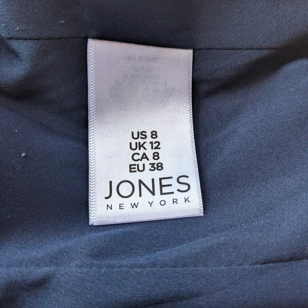 Jones New York Double Breasted Striped Blazer Jacket 8 Career Nautical Tailored - Picture 13 of 14